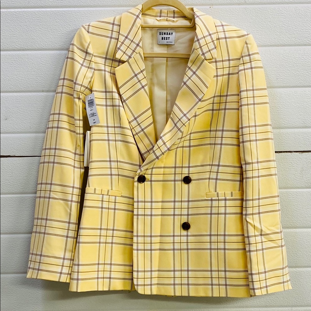 Aritzia Sunday Best plaid blazer Size Small.